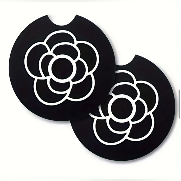 2pcs Camellia Car Rubber Coaster-New - Picture 5 of 5
